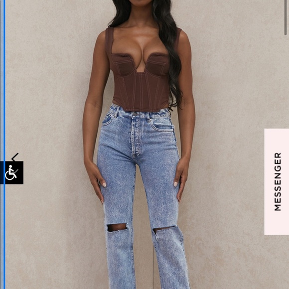 House of Cb BLUE VINTAGE FIT ANTIQUE WASH JEANS - Picture 4 of 10